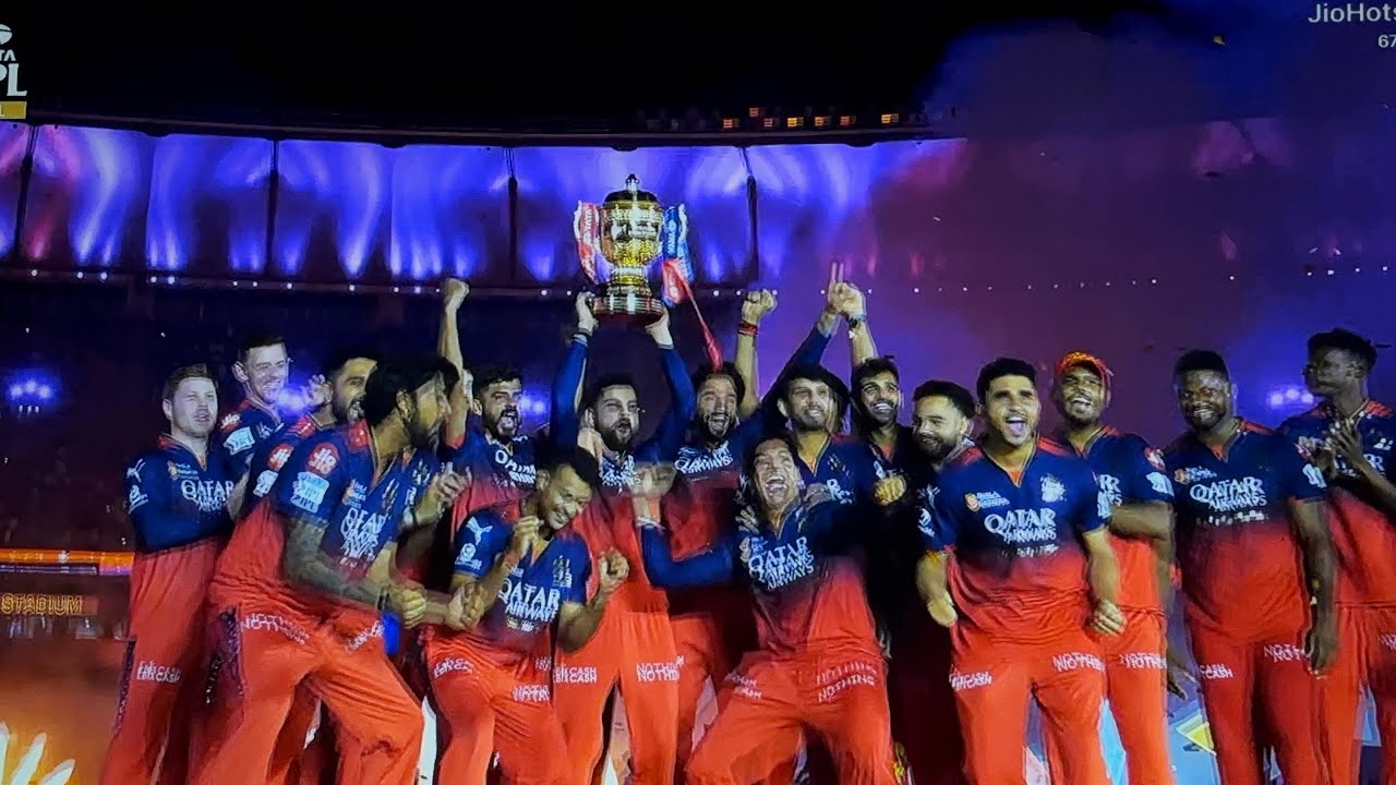 E Sala Cup namde sence at stadium rcb wins 2025 trophy