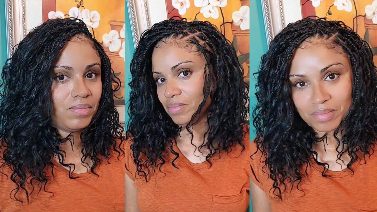 BOB BOHO BOX BRAIDS | Extreme Tuck Braid To Hide Fire Red Natural Hair In Jet Black Braids | YGWIGS