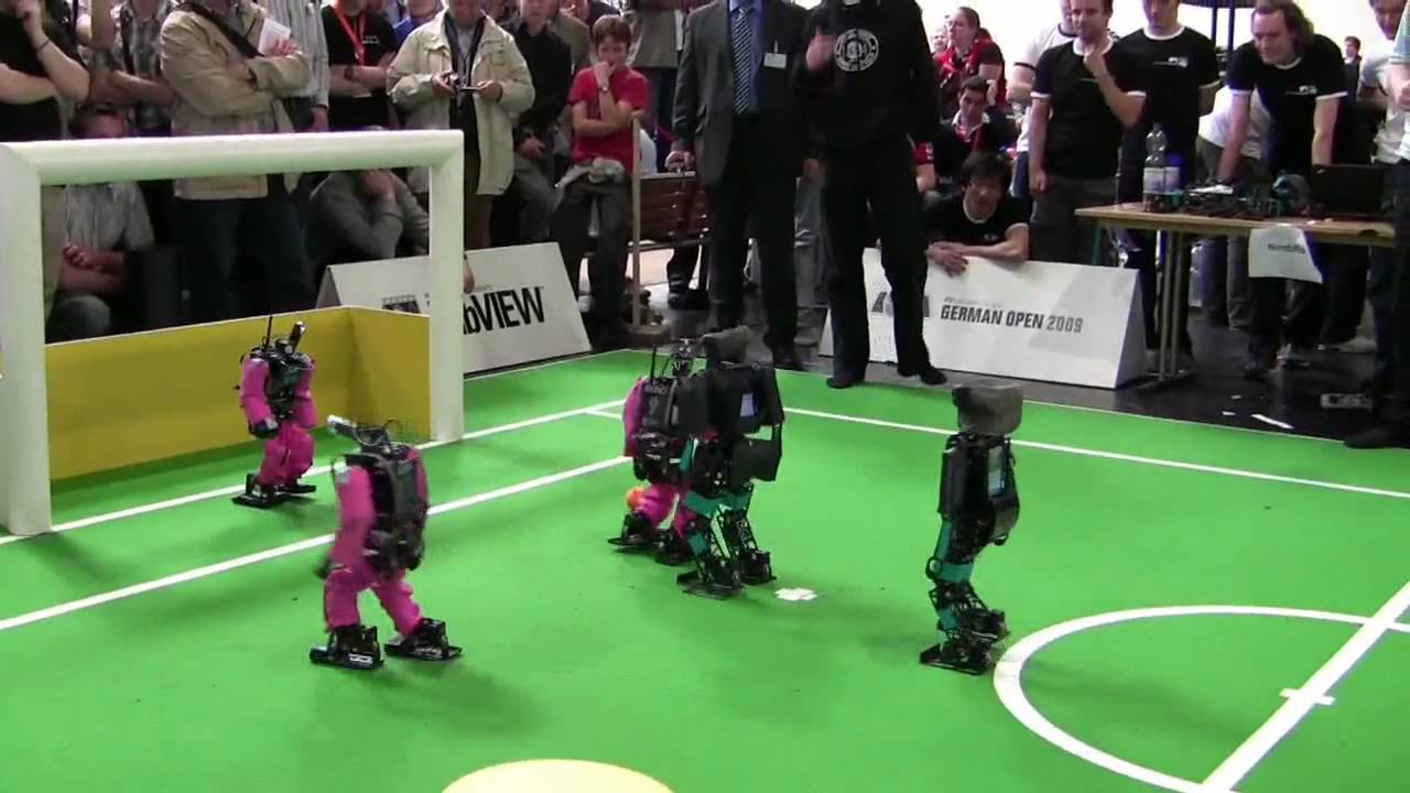 RoboCup German Open 2009 Humanoid Final: NimbRo vs. Darmstadt Dribblers