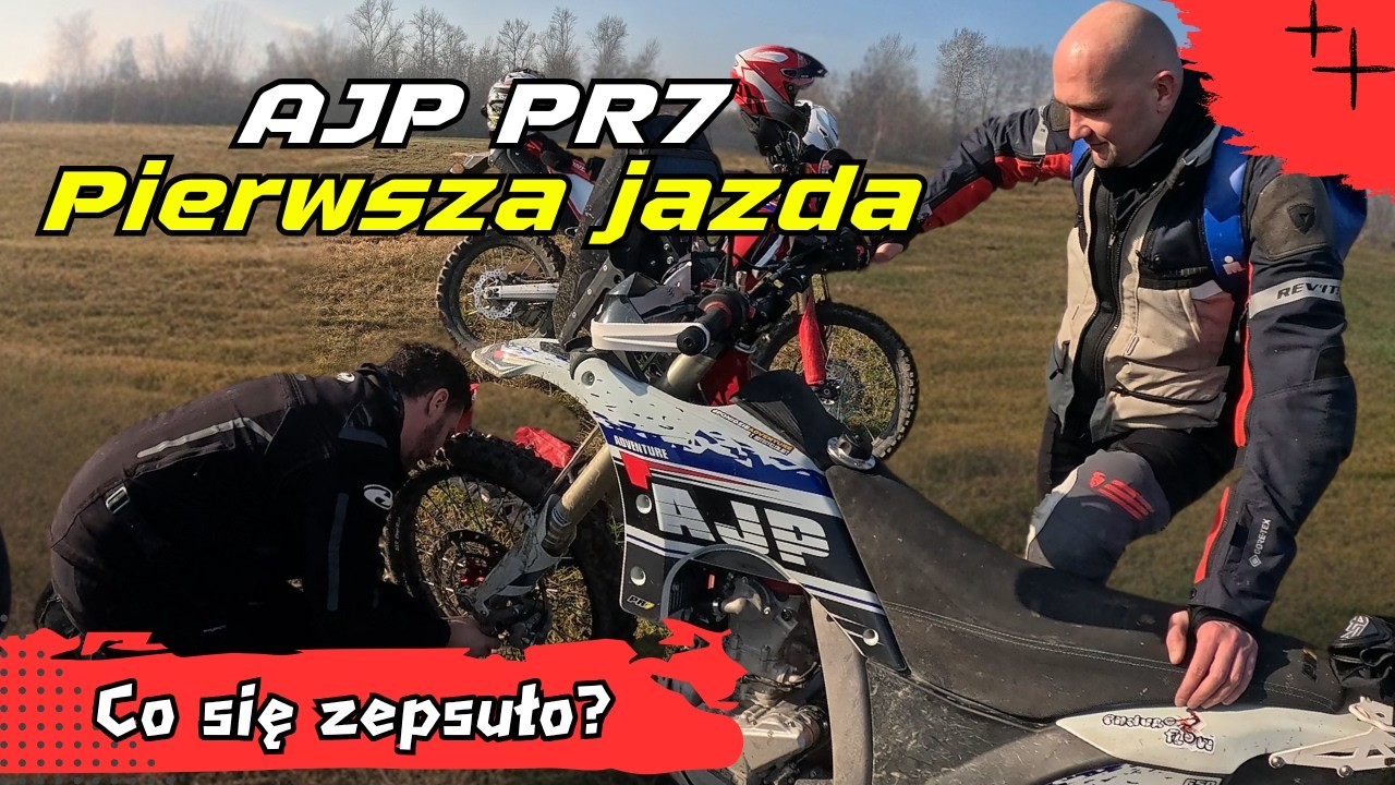 AJP PR7 pierwsza jazda w terenie | ADV w czw&oacute;rkę #motovlog