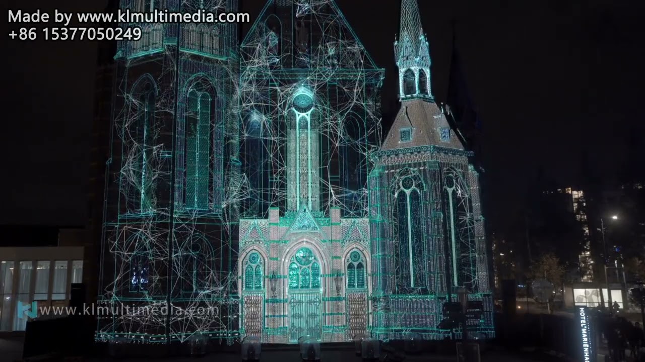 Outdoor Church Gets Epic Light Show - Stunning Projection Mapping Decor