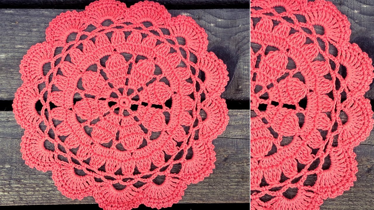Easy Crochet Coral Lace Doily Tutorial