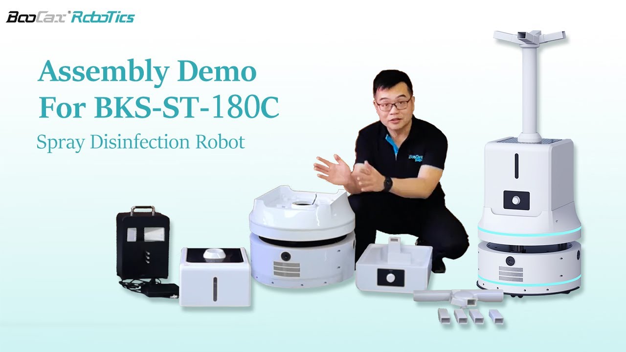【How To Assemble BKS-ST-180C Spray Disinfection Robot ?】