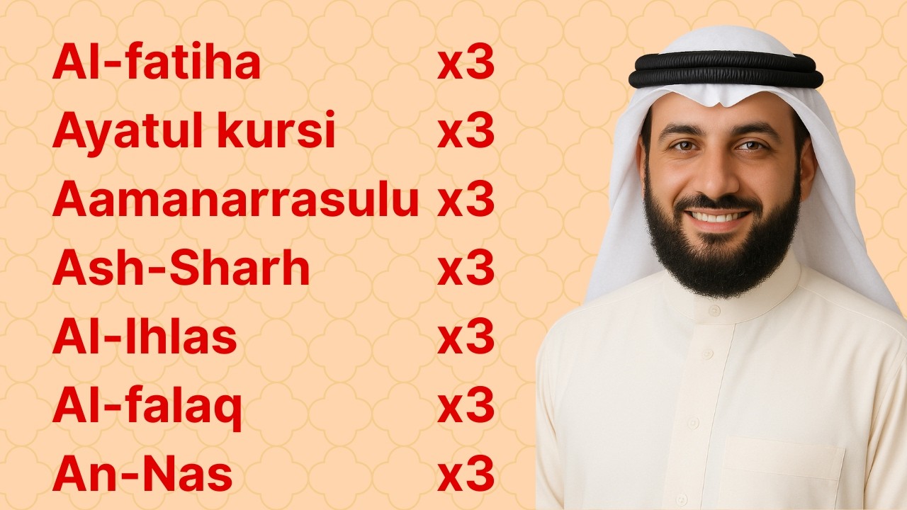 3x Al Fatiha + Ayatul Kursi + Al Ikhlas, Al Falaq & An Nas | Powerful Protection Recitation