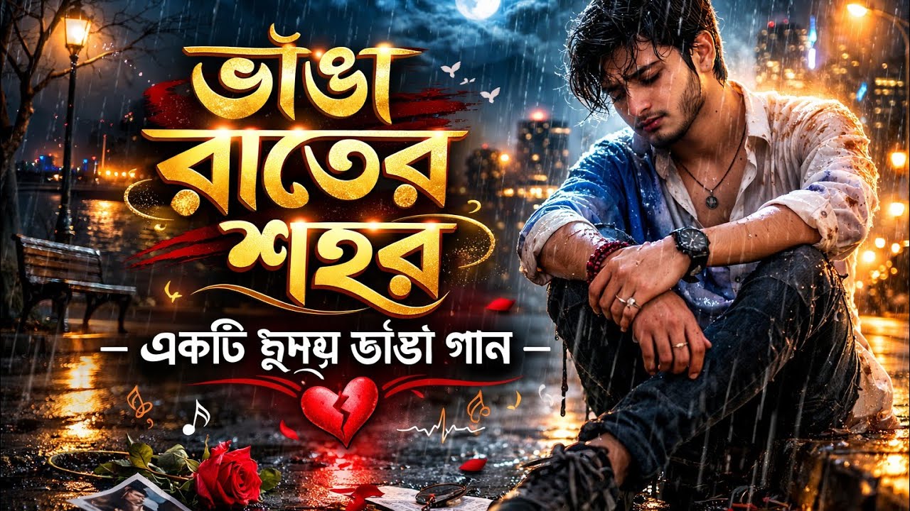 ভাঙা রাতের শহর | Bangla Sad Song 2026 | Emotional Heartbroken Song | Bengali Romantic Sad Song