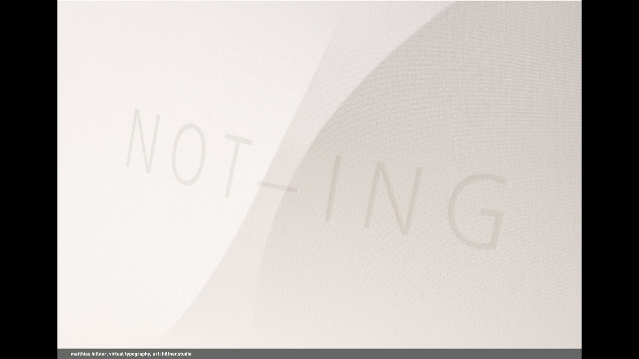 Matthias Hillner: Nothings