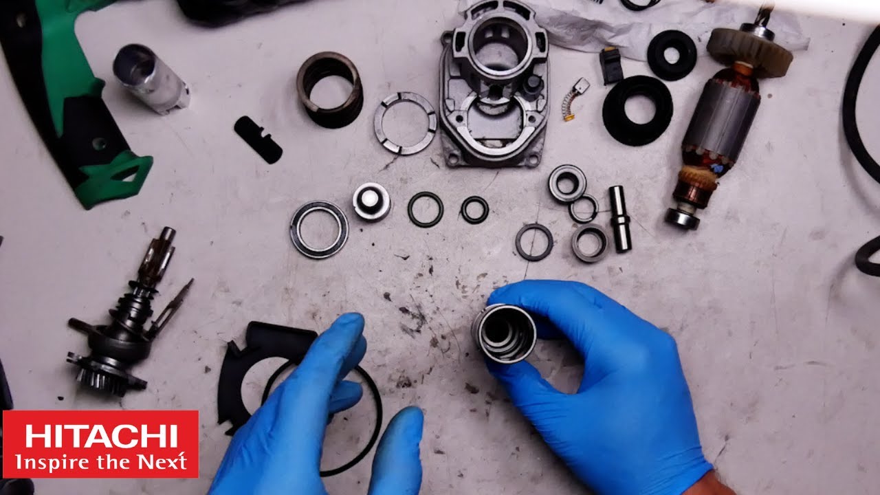 Step by step full rehaul Hitachi hammer drill DH26PB not holding drill bit problem repair revive
