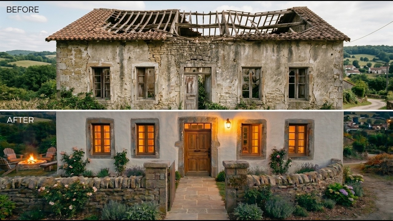 Abandoned Village House Restoration | Full 6-Minute Transformation