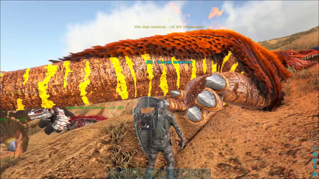 dodirexi taming with a alpha dilo in extinction core mod