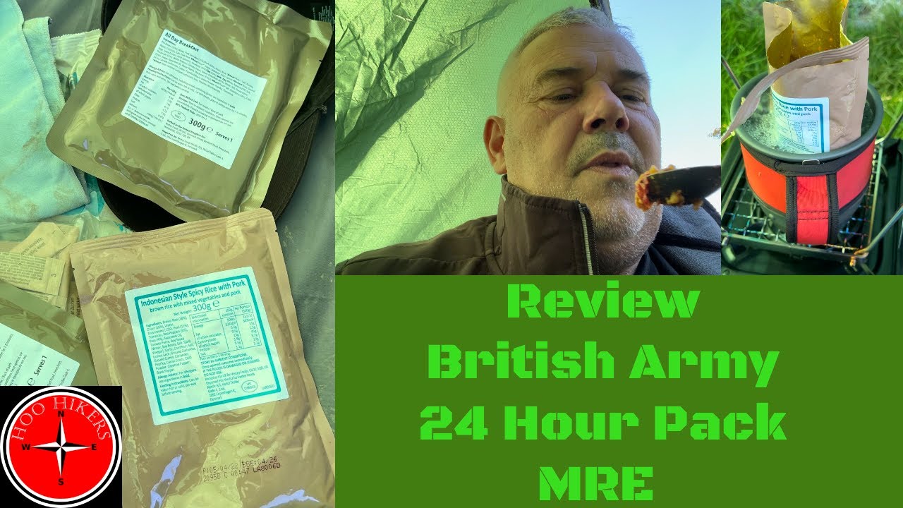 Review British Army 24 hr Ration Pack MENU 6 #hikingadventures #britisharmy #campfood #mre