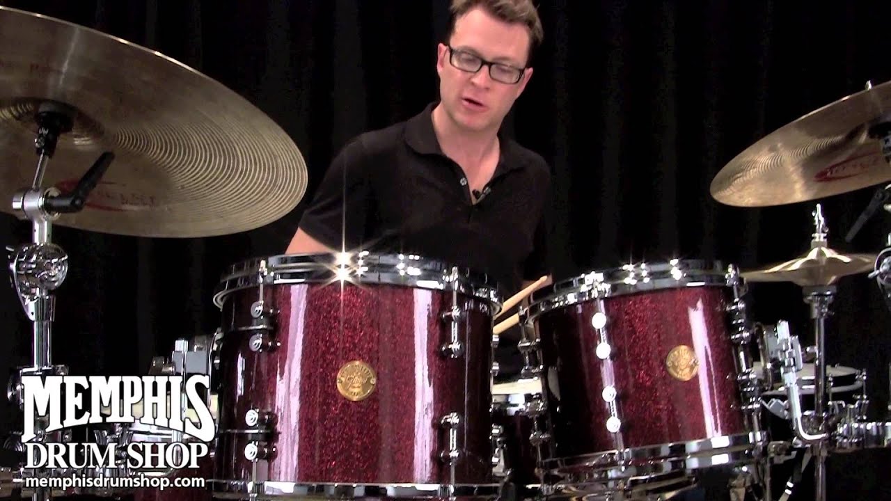 Used Gretsch New Classic Demo Drum Set 22/10/12/14 - Merlot Sparkle - Played by Stanton Moore