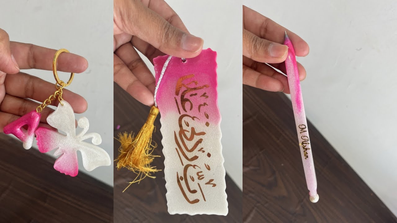 Handmade Resin Gift Set | Bookmark, Pencil & Keychain Making Tutorial