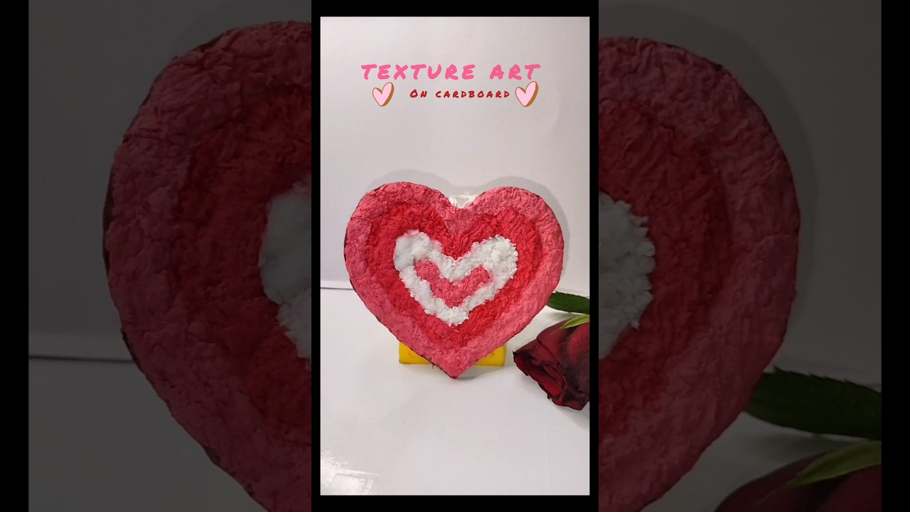 Beautiful Heart Texture Art 🎨 | Easy DIY Love Art | Valentine Special💖