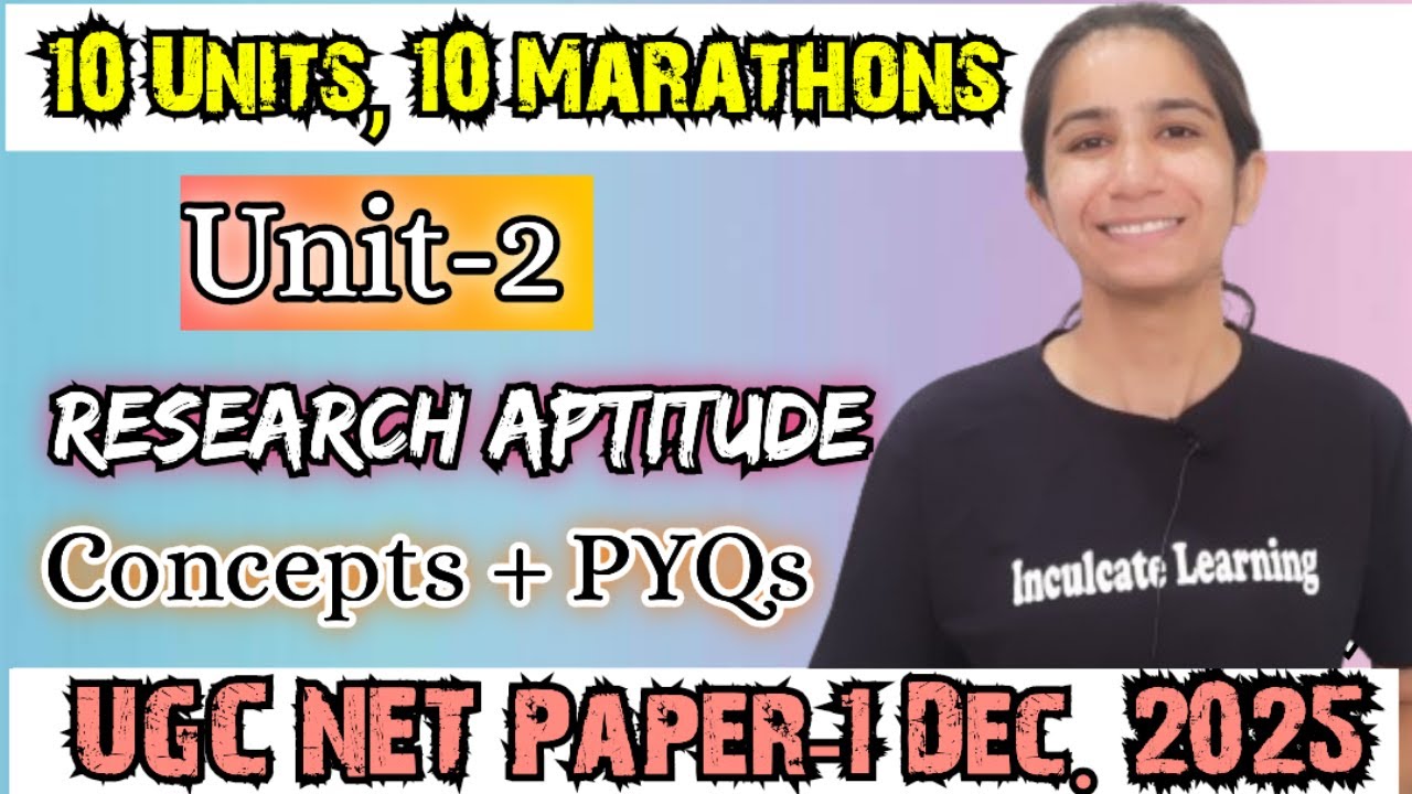 Research Aptitude Updated Marathon | UGC NET Paper-1 Unit-2 | Concept + PYQs #ugcnet #ugcnetpaper1