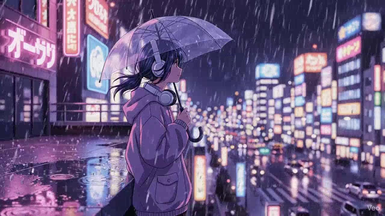 📚 Study & Sleep Background Music 🎧 Calm Lofi Hip Hop with Rain | The Japanese Town | HAPPY NEW YEAR