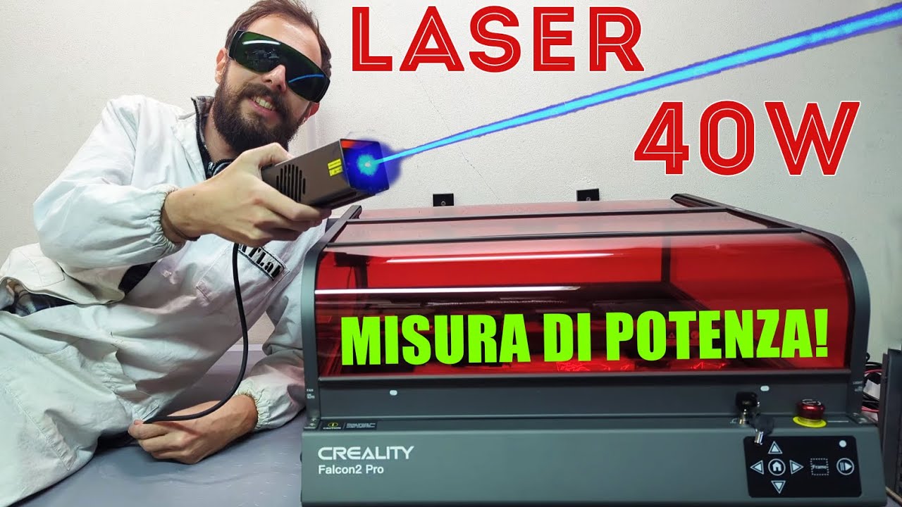 Ho Misurato 40W di VERA POTENZA OTTICA del Laser Falcon 2 PRO Creality - Incisore CNC Fai Da Te