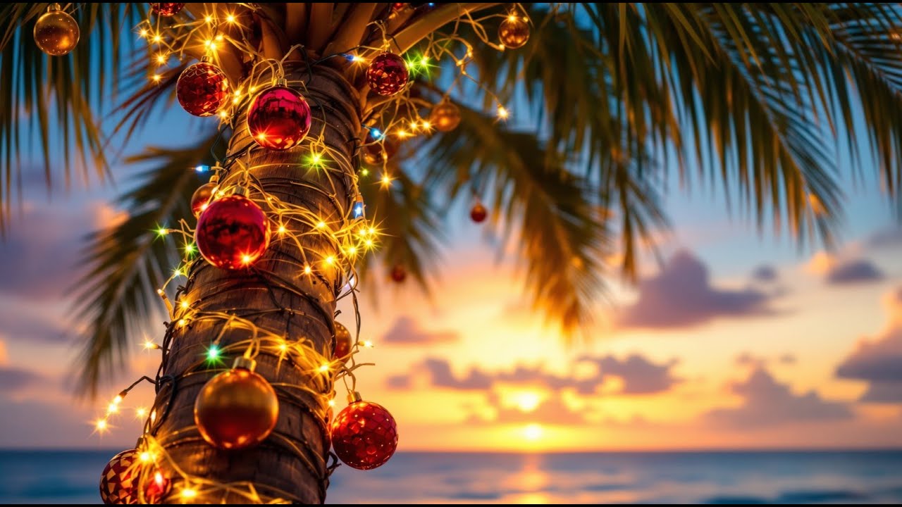 Aloha Christmas Music 🌺 1 Hour Tropical Beach Ukulele for Healing & Meditation