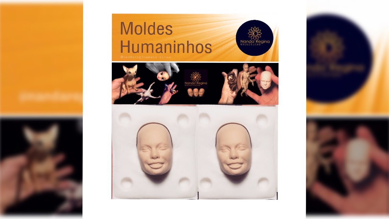 Como modelar uma orelha//modelando orelha na cabeça do molde escala 1/6 da coleção Humaninhos