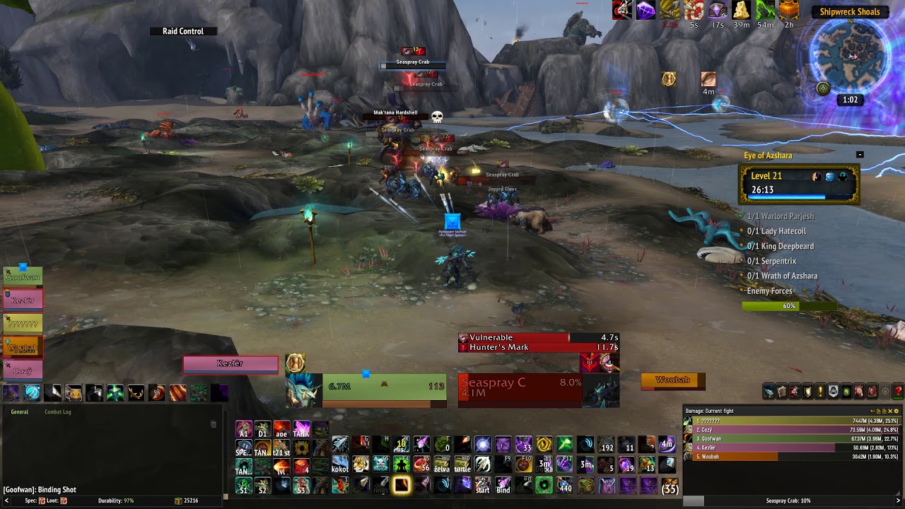 7.3.5 - Mythic +21 - Eye of Azshara - MM Hunter POV
