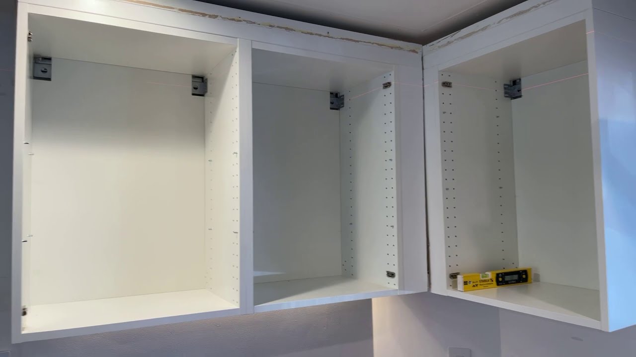 IKEA Hack Custom Kitchen #2: Hanging and Leveling Upper Cabinets