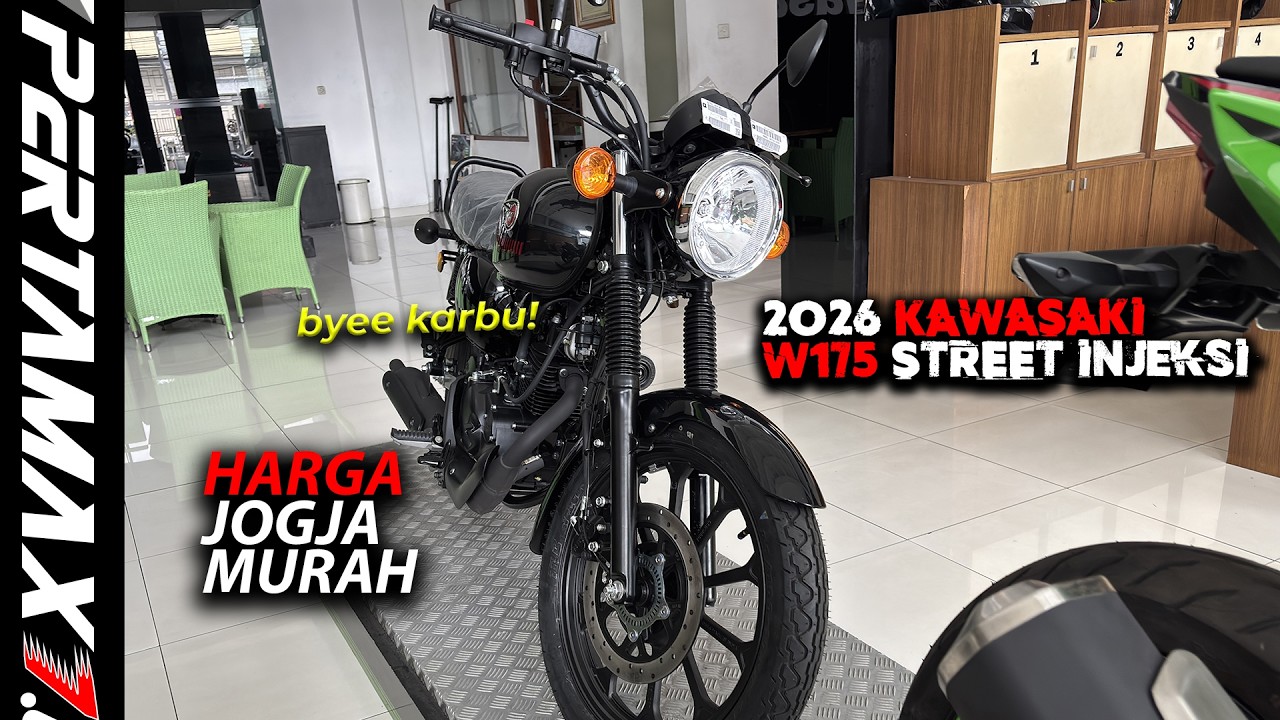 REVIEW Kawasaki W175 Street Injeksi 2026 Warna Hitam Harga Jogja Murah #kawasaki #w175 #w175street