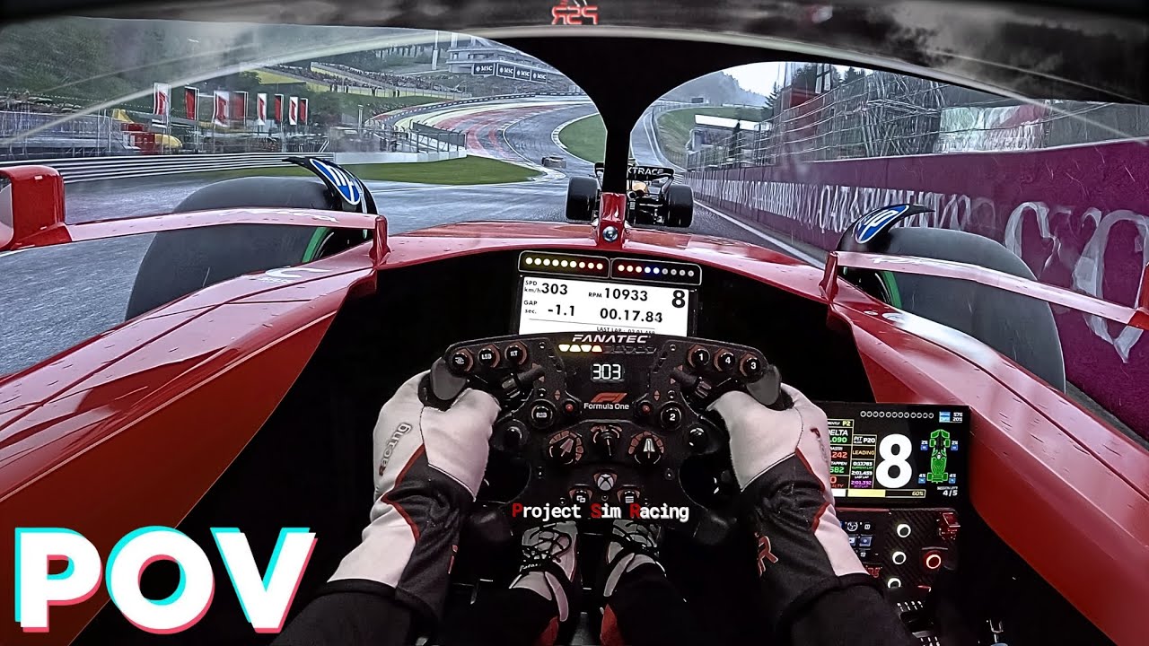 F1 Intense Baltlle in the Rain at SPA!