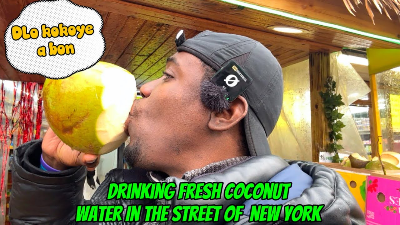      Fresh coconut water ( mwen te tèlman swaf dlo kokoye a 🥥  mwen Trangle)