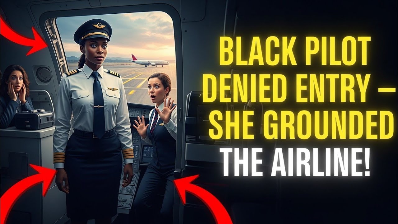 Black Pilot Denied Entry to Cockpit — Minutes Later She Grounds the Entire Airline!
