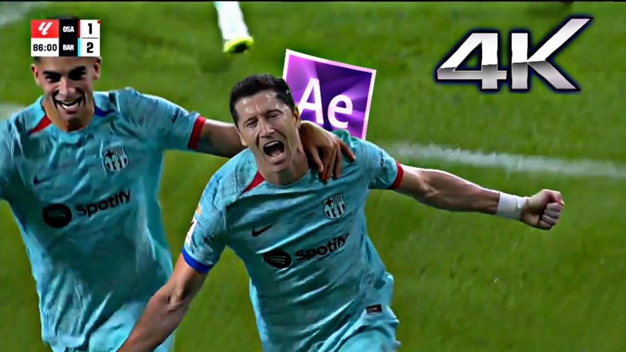 Lewandowski Barcelona 4k free clips for edit | 2160p | no watermark