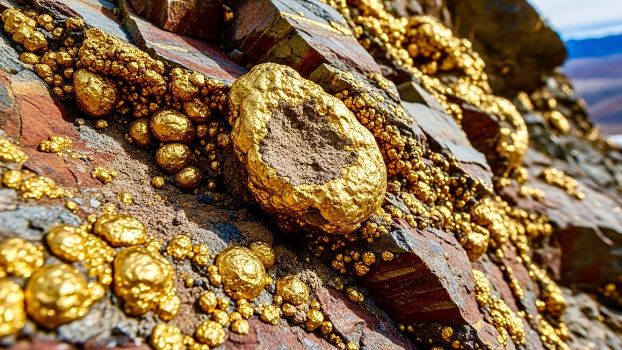 Wow that looks amazing  collecting the gold treasures and gemstones at riverside of mountains 🏔️