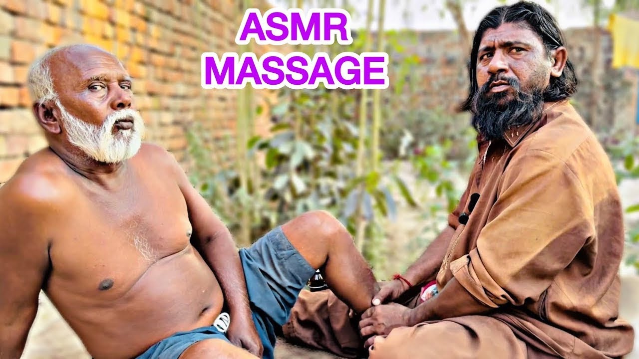 BABA BENGALI PERFORMS A CALMING MASSAGE ON BABA KALLU #asmr #relax #bengalibaba