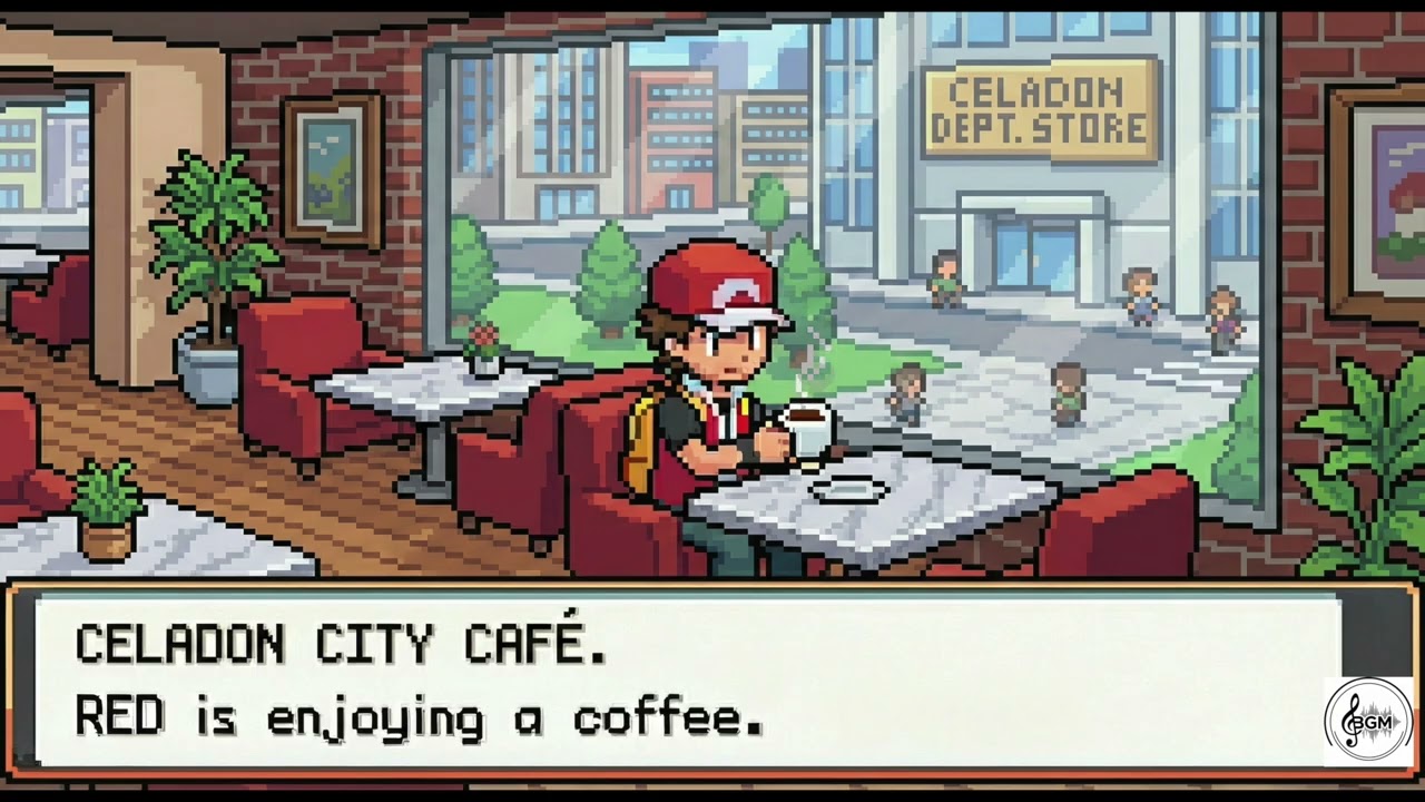 ☕ Coffee in Kanto ~ Relaxing Pokémon FireRed/LeafGreen Town Music | Bossa Nova