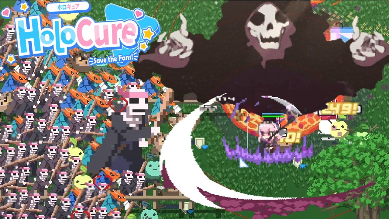 HoloCure Save the Fans! - Calli Stage Mode Gameplay / Hololive Fangame Mori Calliope Smol Boss ホロキュア
