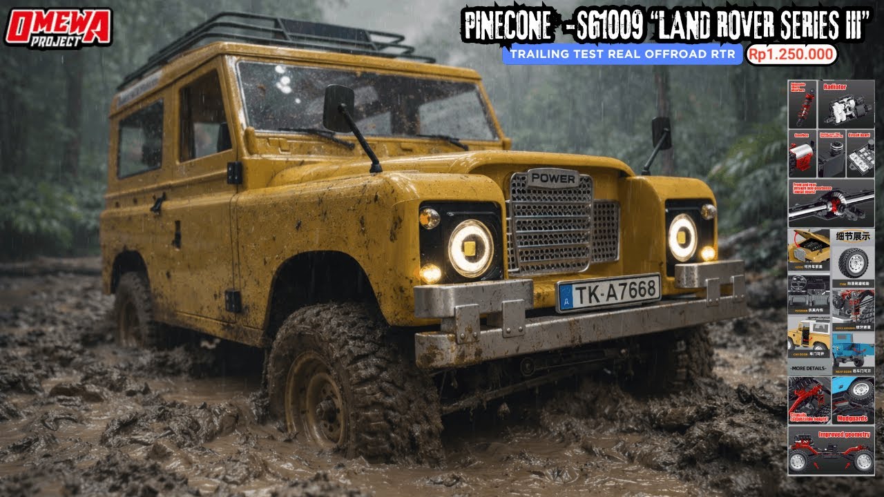 Ternyata Perfomanya Gak Ngecewakan!! PINECONE SG10009 Trailing Test Land Rover Series III #RC #omewa