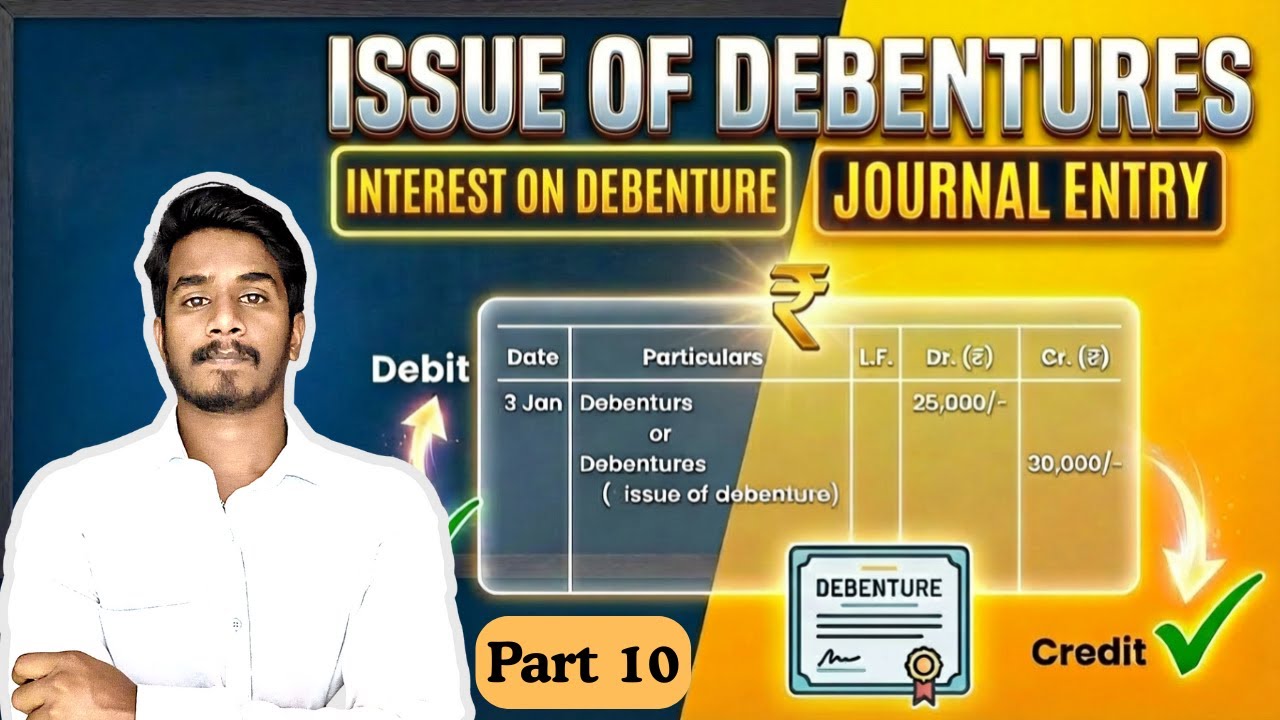 Issue of Debentures Class 12 | Interest on Debentures Journal Entries Explained