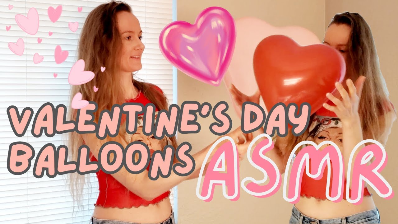 ASMR Hearts Balloons Blowing Up | Valentine's Day Balloons