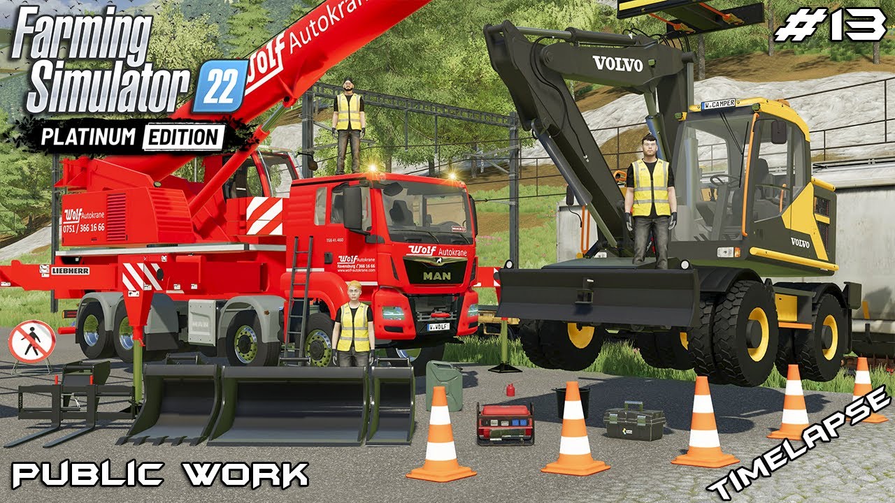 Buying a VOLVO EWR150E excavator for the COMPANY | Public Work | Farming Simulator 22 | Episode 13