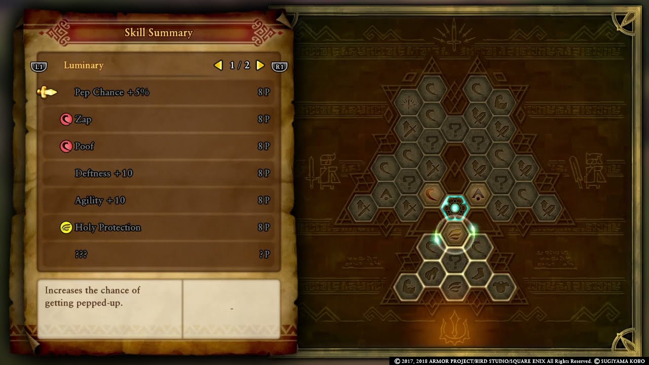 DRAGON QUEST XI: Echoes of an Elusive Age - Hero Skill Tree