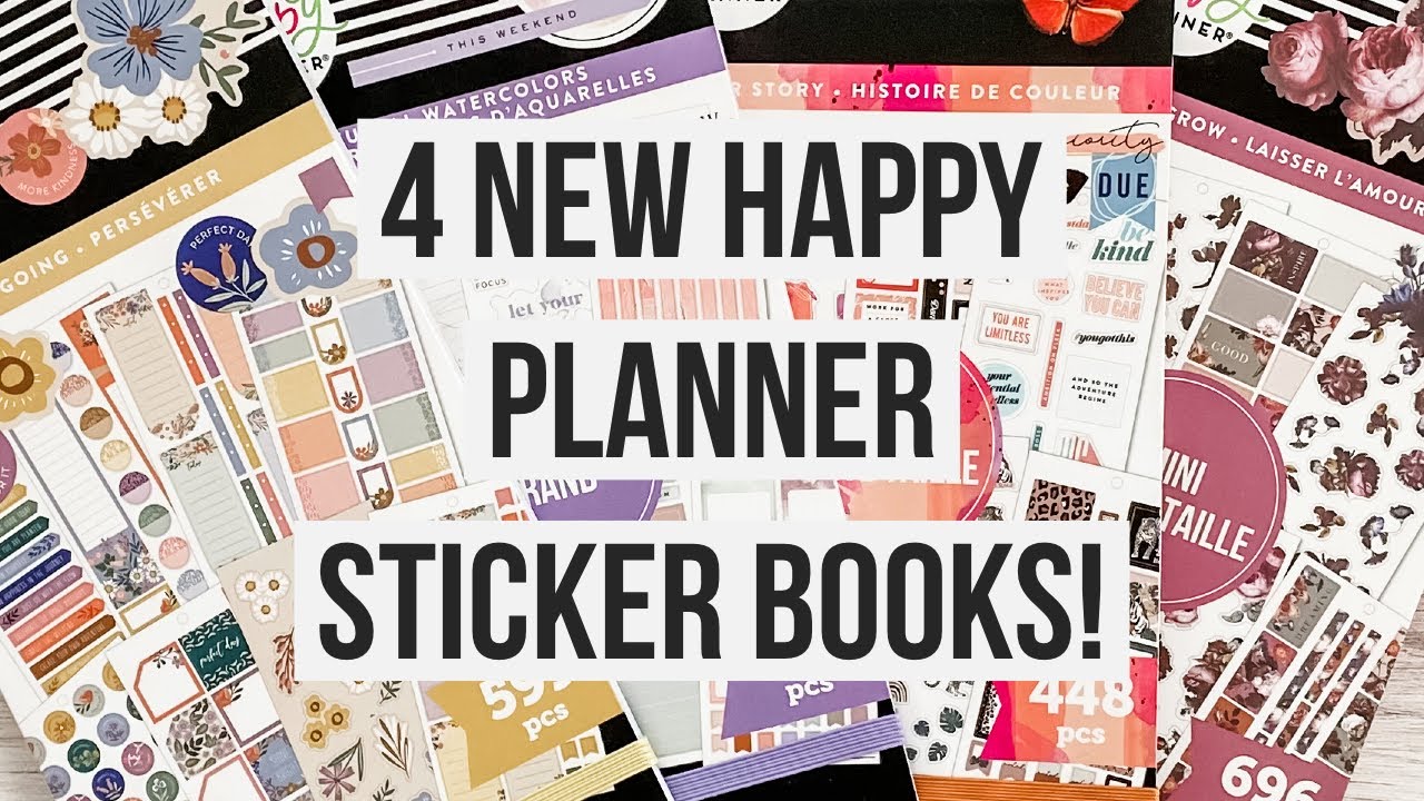 Happy Planner Sticker Book Flip Throughs Let Love Grow, Keep Going, Neutral Watercolors, Color Story