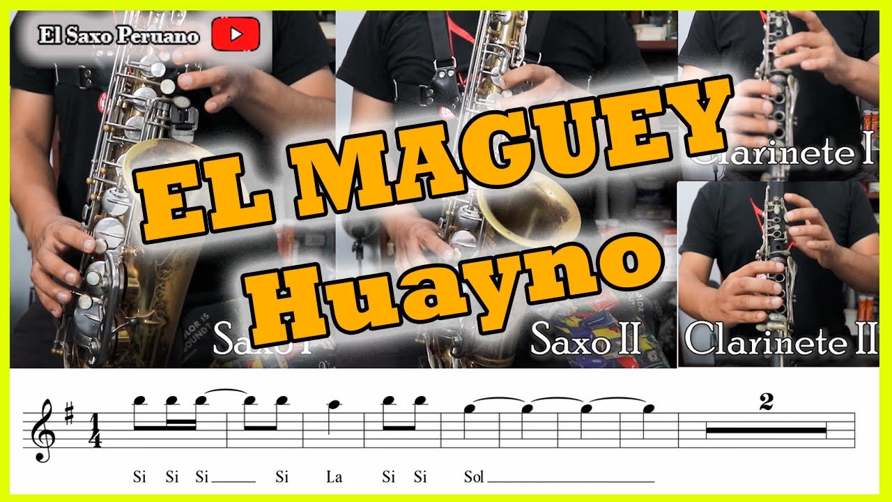 🎵 PLANTITA DE MAGUEY 🎷 Notas para SAXO - Partitura GRATIS + FUGA DE HUAYNO