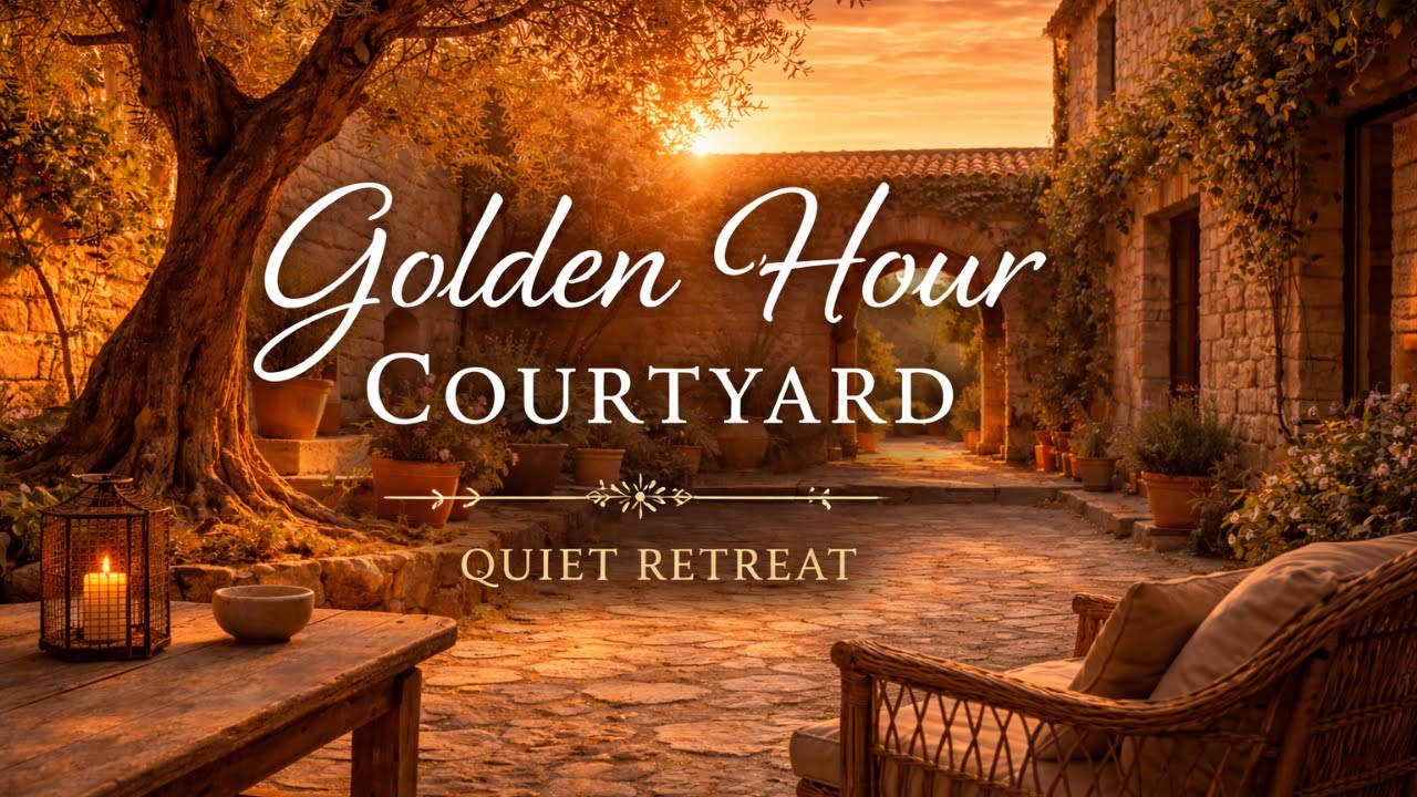 Golden Hour Courtyard 🌿 Quiet Mediterranean Retreat