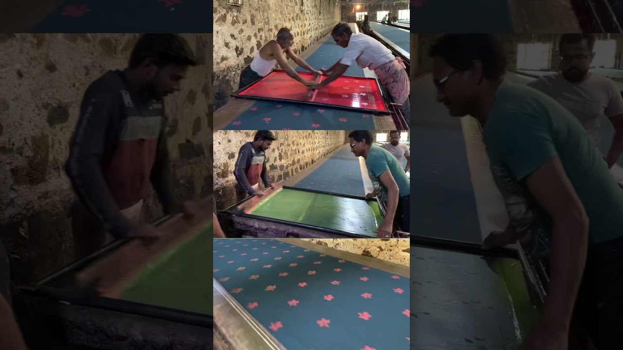 Sanganeri Screen Printing Jaipur #Youtubeshorts