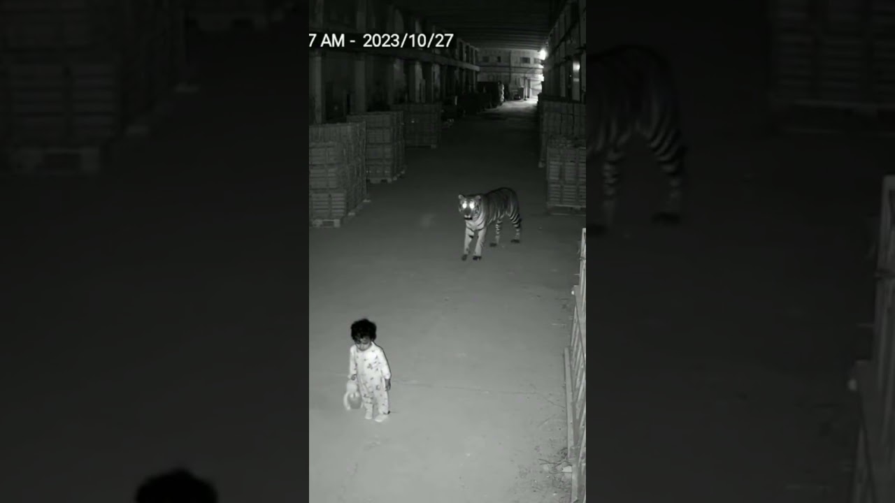 Real Tiger Attack Caught on CCTV | Shocking Footage #shorts #cctv #tiger