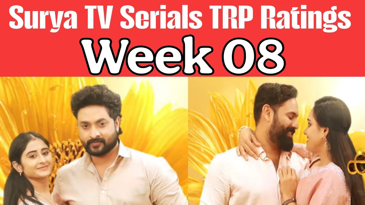 Surya TV Serial TRP Rating Week 08 |Surya TV Serials Ratings |Media Express Malayalam 