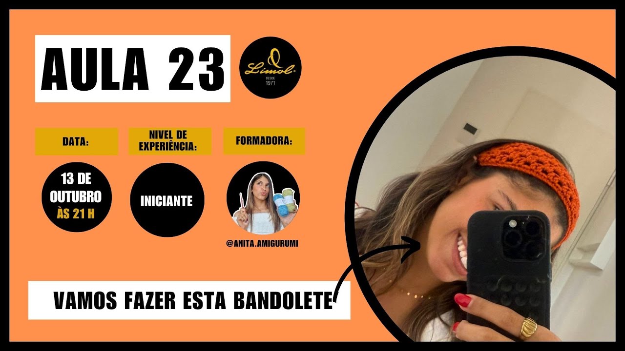 Aula 23 - Bandolete - Comunidade Limol - Nivel iniciante - Crochet