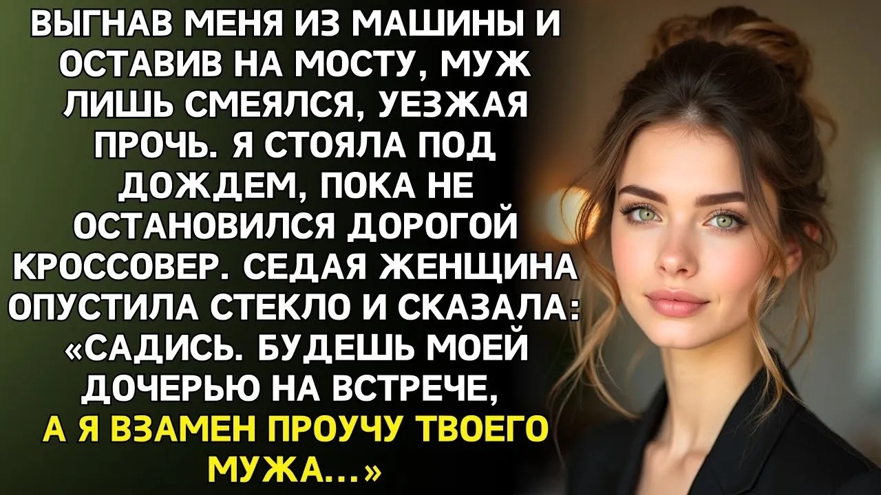 Муж высадил меня на мосту и бросил в непогоду, пока рядом не остановился дорогой кроссовер…