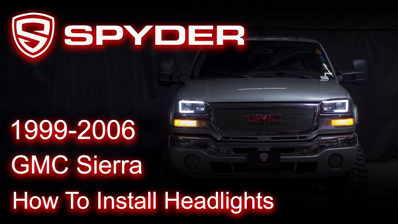 Установка Spyder Auto: фары GMC Sierra 1999-2006 гг.