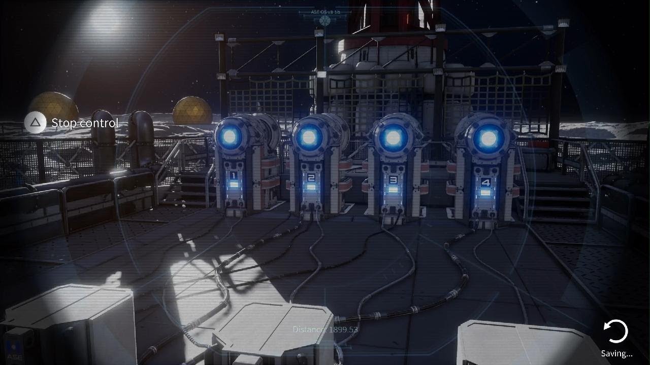 Deliver Us The Moon. Four lights power puzzle. Monorail solution solved ASE