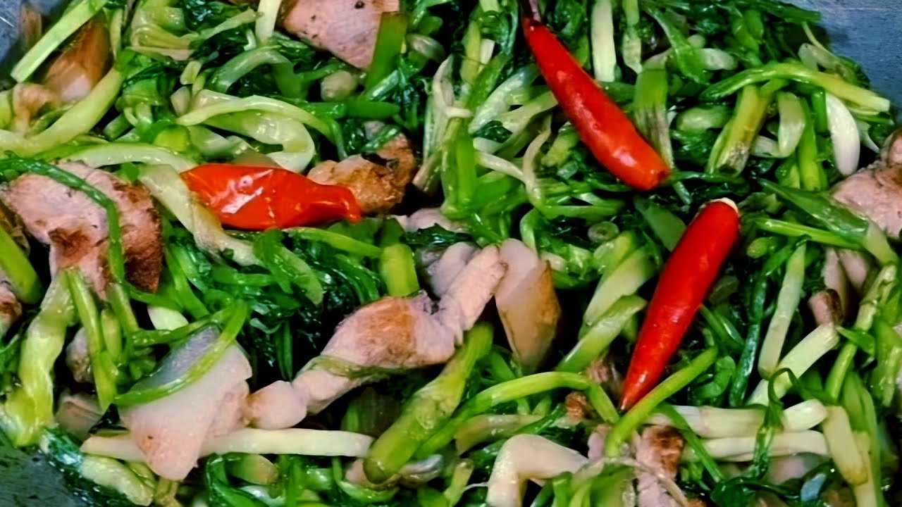 Những món ăn dân rã thường ngày ngon rau cần xào thịt heo ngon rễ nấu 
