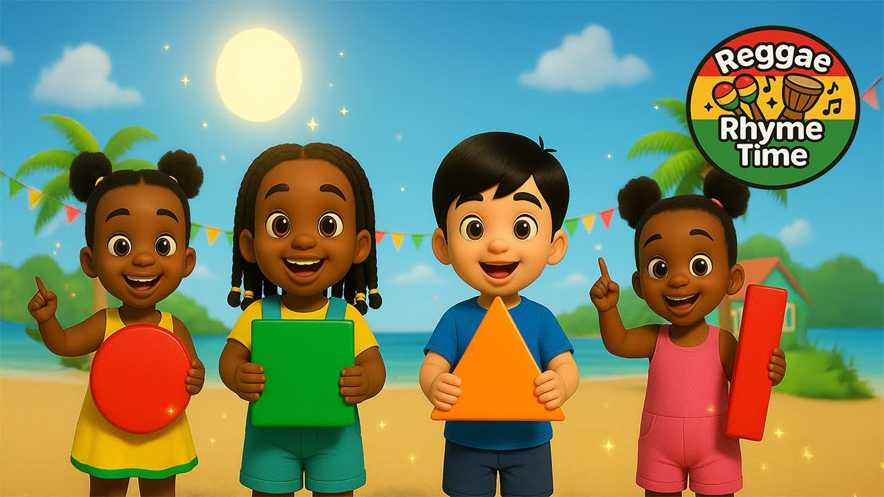 Reggae Shapes Song 🔺 | Learn Shapes for Kids | Circle, Square, Triangle & More!